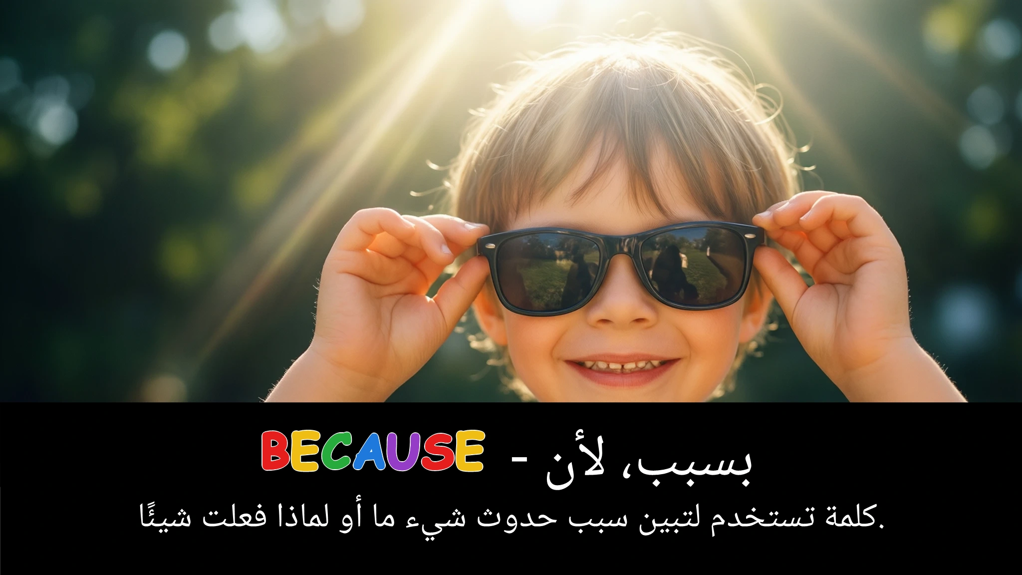 Arabic Illustration for because